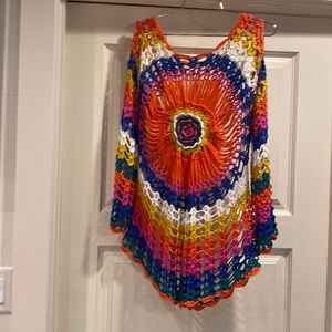 Crochet multi color coverup
